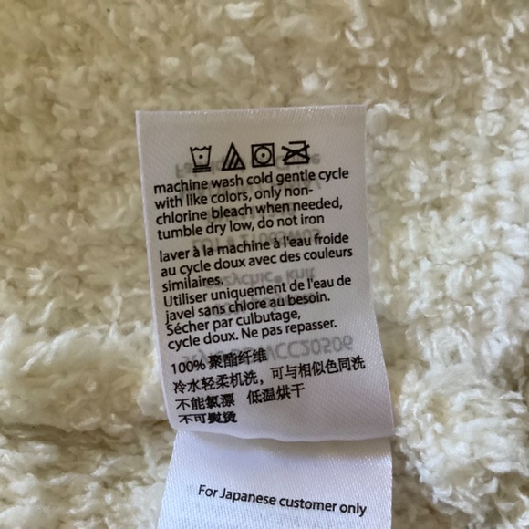 Barefoot Dreams CozyChic Fringe Loop Jacket Cream SZ XL - Picture 15 of 16